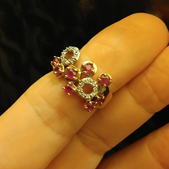 14K YG Ruby and Diamond Ring - Picture 6 of 6